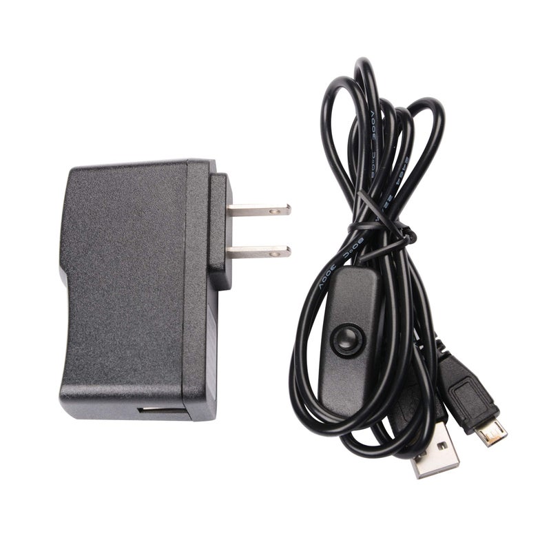 MUZOCT 5V/2.5A Power Supply Micro USB Charger Adapter with On Off Switch for Raspberry Pi 3/2 Model B - Image 3